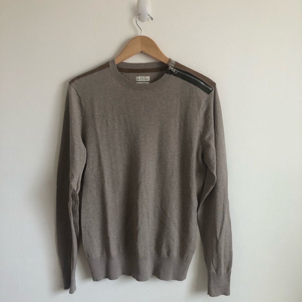 Men’s Allsaints Zipper Suede Shirt Size Medium